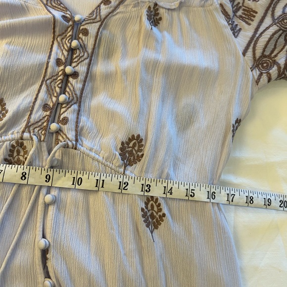 NEW FREE PEOPLE Riley Embroidered Maxi Dress Lavender‎ Purple Boho Peasant XS-M - Picture 14 of 16